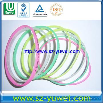 Newly Developped and multi-color Silicone Thin Bracelets